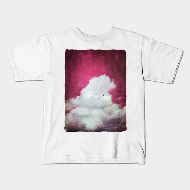 cloud in scarlet sky Kids T-Shirt by DyrkWyst